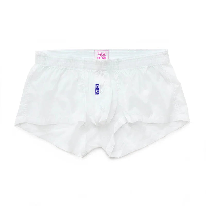 Man's Underwear Boxershorts Underpants Ropa Interior Hombre Gay Solid U Pouch Men Underwear Men's Boxer Summer Thin Cuecas