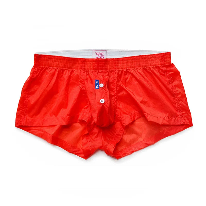 Man's Underwear Boxershorts Underpants Ropa Interior Hombre Gay Solid U Pouch Men Underwear Men's Boxer Summer Thin Cuecas