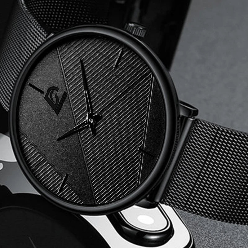 reloj hombre Watches Mens Minimalist Men's Fashion Ultra-thin Watch Simple Men Business Quartz Wristwatch relogio masculino