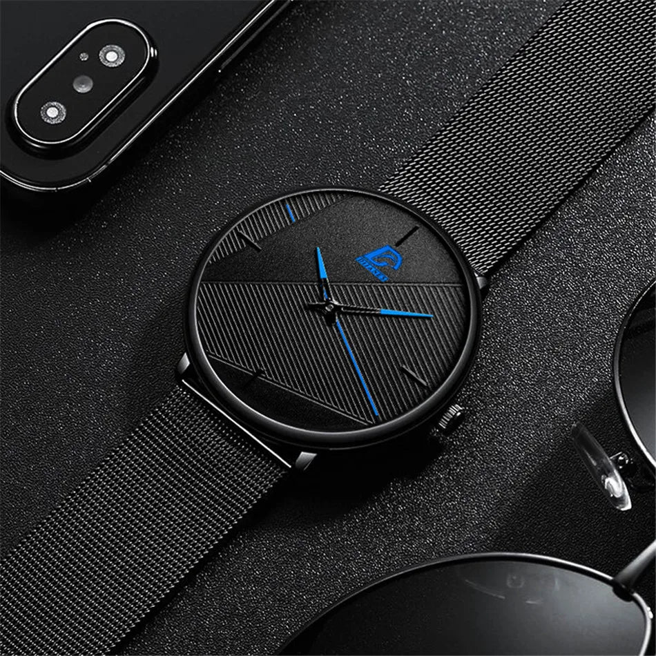 reloj hombre Watches Mens Minimalist Men's Fashion Ultra-thin Watch Simple Men Business Quartz Wristwatch relogio masculino