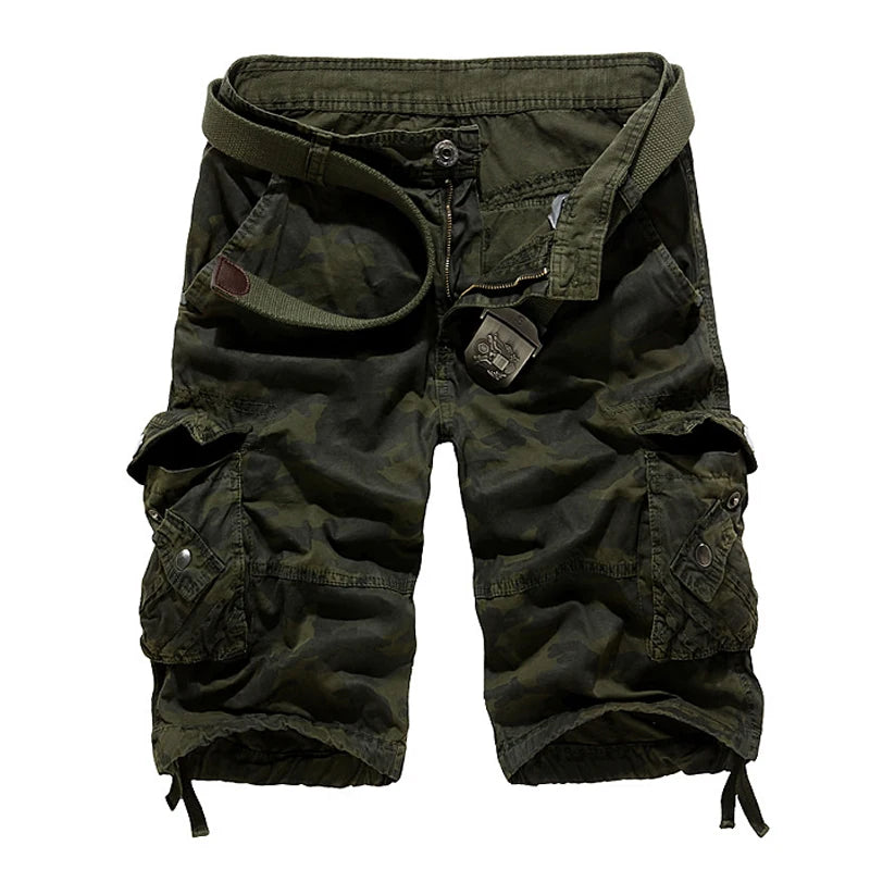 2025 New Camouflage Loose Cargo Shorts Men Cool Summer Military Camo Short Pants Homme Tactical Cargo Shorts Drop Shipping