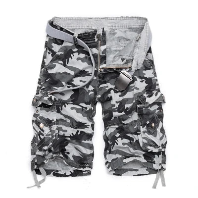 2025 New Camouflage Loose Cargo Shorts Men Cool Summer Military Camo Short Pants Homme Tactical Cargo Shorts Drop Shipping