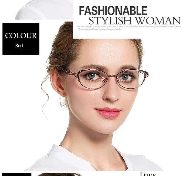 BCLEAR New Cat Eye Reading Glasses Women Fashion Presbyopic Reading Eyelasses Clear Anti-Blue Ray Computer Lenses +0.25 ~ +4.00