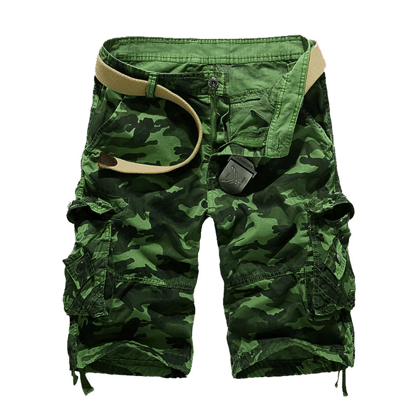 2025 New Camouflage Loose Cargo Shorts Men Cool Summer Military Camo Short Pants Homme Tactical Cargo Shorts Drop Shipping