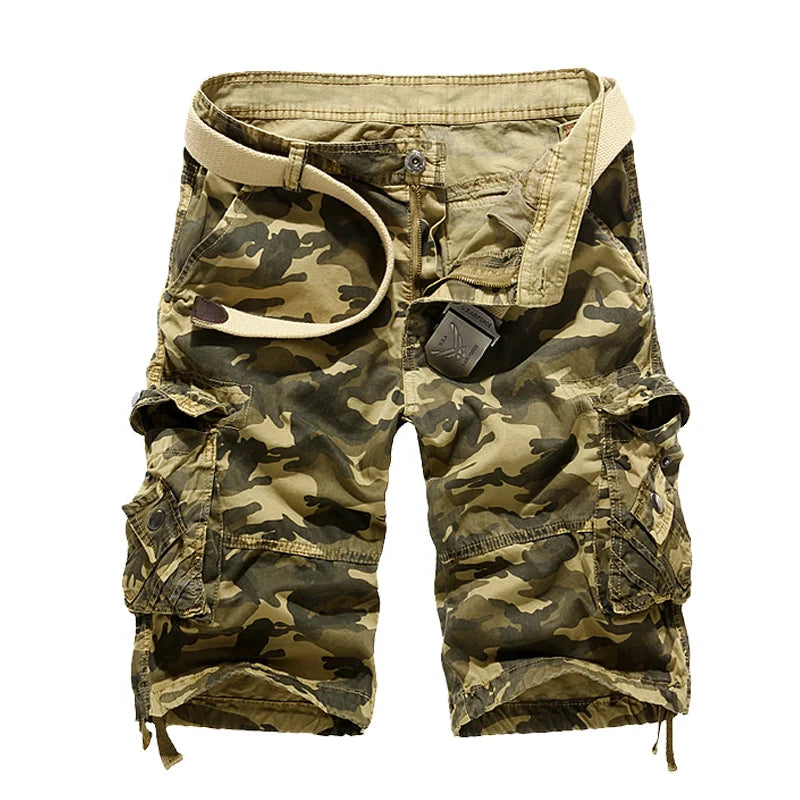 2025 New Camouflage Loose Cargo Shorts Men Cool Summer Military Camo Short Pants Homme Tactical Cargo Shorts Drop Shipping