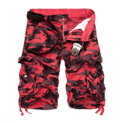 2025 New Camouflage Loose Cargo Shorts Men Cool Summer Military Camo Short Pants Homme Tactical Cargo Shorts Drop Shipping