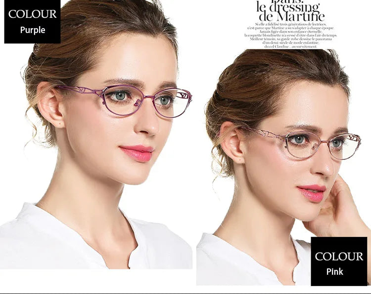 BCLEAR New Cat Eye Reading Glasses Women Fashion Presbyopic Reading Eyelasses Clear Anti-Blue Ray Computer Lenses +0.25 ~ +4.00