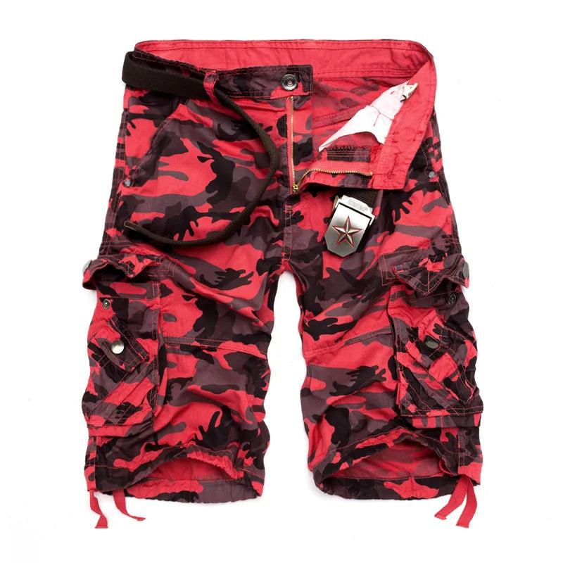 2025 New Camouflage Loose Cargo Shorts Men Cool Summer Military Camo Short Pants Homme Tactical Cargo Shorts Drop Shipping