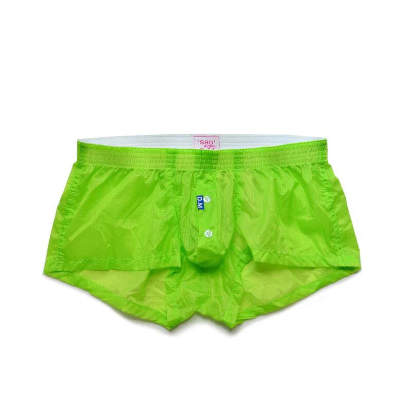 Man's Underwear Boxershorts Underpants Ropa Interior Hombre Gay Solid U Pouch Men Underwear Men's Boxer Summer Thin Cuecas