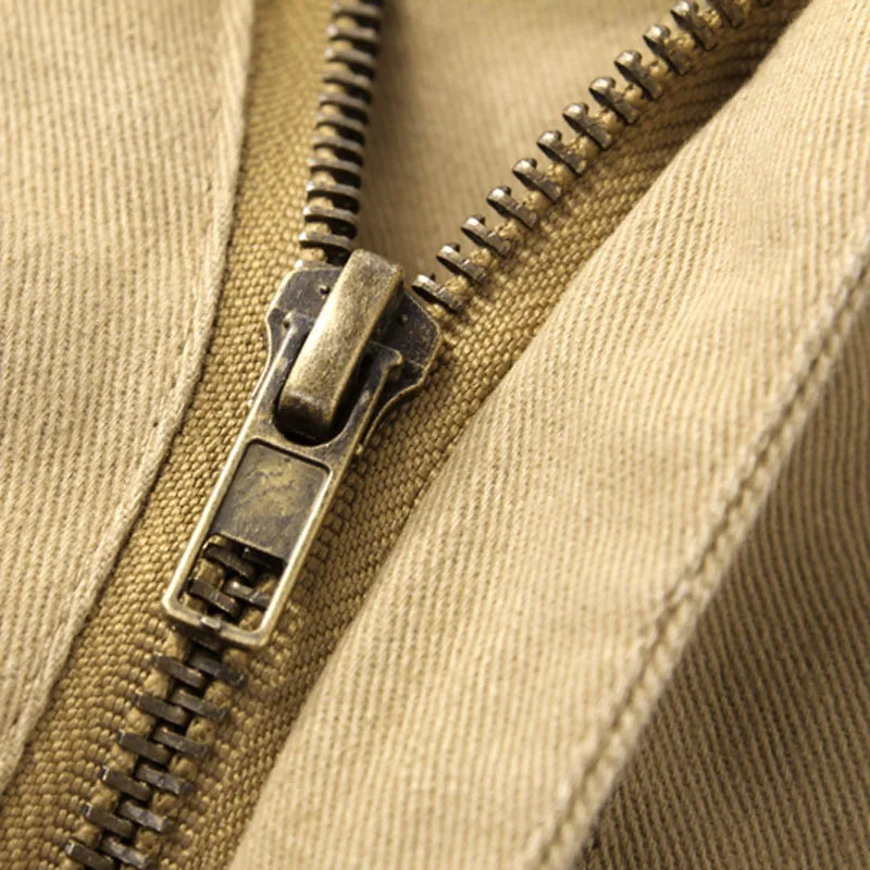 Spring Autumn Cargo Pants Men Overalls Casual Pure Cotton Pants Multi Pockets Wear Resistant Straight Slacks Baggy Trousers