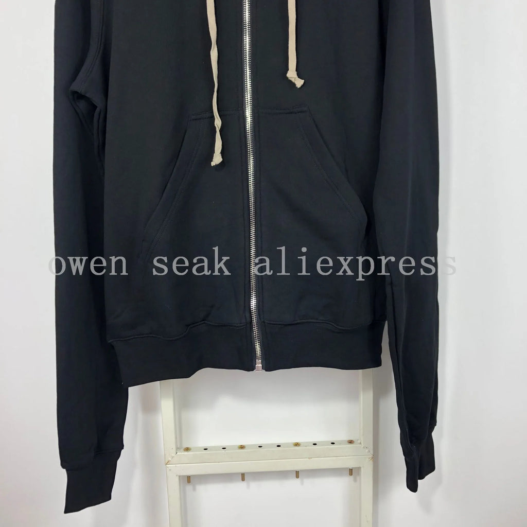 Owen Seak Men Hoodies Sweatshirts Gothic Men's Clothing Oversized Autumn High Street Hip Hop Women Black Zip Hoodies Jacket