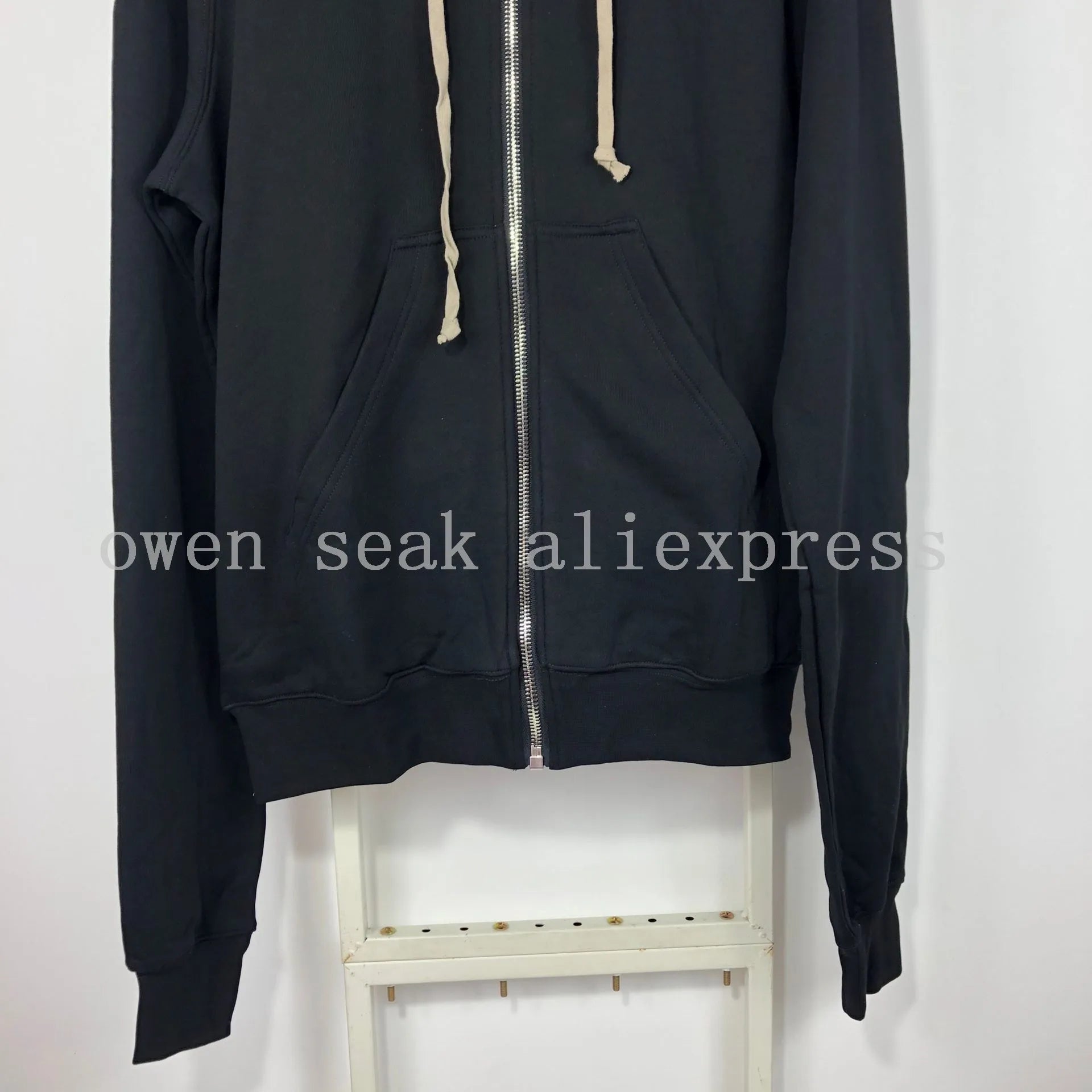 Owen Seak Men Hoodies Sweatshirts Gothic Men's Clothing Oversized Autumn High Street Hip Hop Women Black Zip Hoodies Jacket