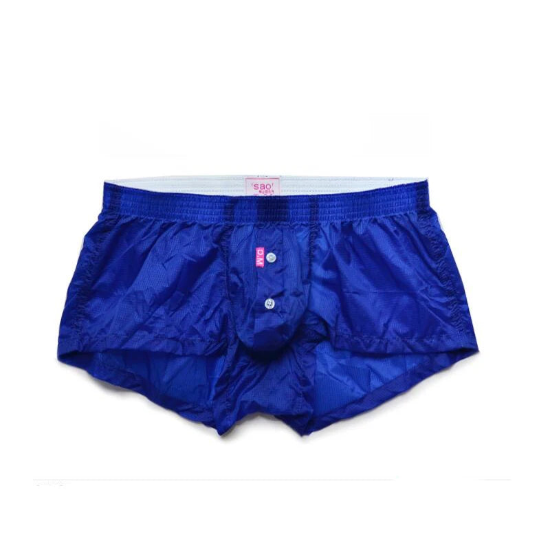 Man's Underwear Boxershorts Underpants Ropa Interior Hombre Gay Solid U Pouch Men Underwear Men's Boxer Summer Thin Cuecas