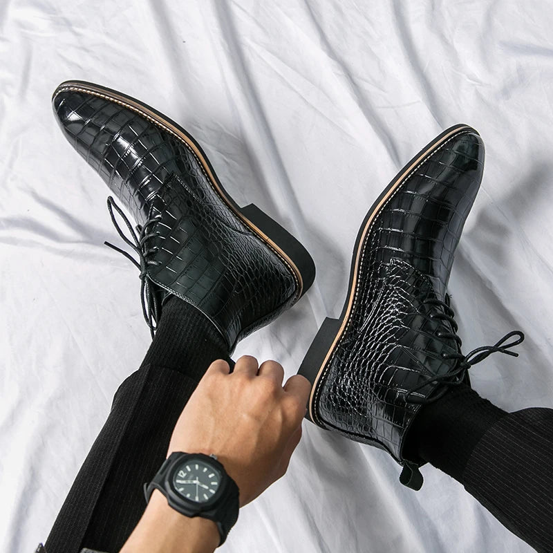 Mens Leather Designer Handmade Winter Spring Luxury Wedding Boots for Men Casual Chelsea Dress Business Formal Shoes Footwear
