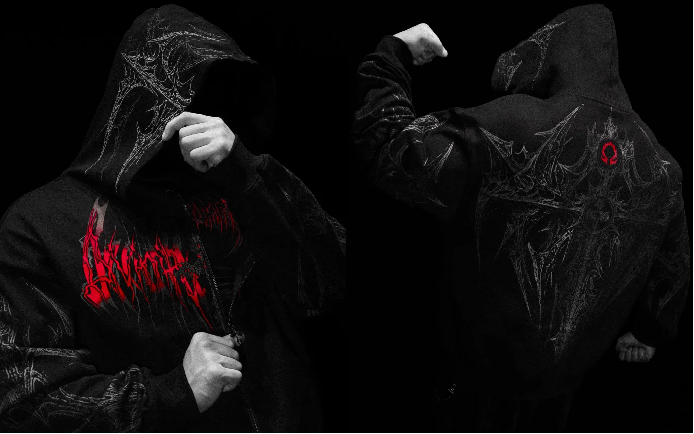 Men Women Y2K Gothic Grunge Hoodie Vintage Distressed Art Graphic Sweatshirt Oversize Streetwear Hip Hop Darkwear Pullover US
