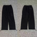 Men Women Couple Jogger Drawstring Pants Best Quality Cotton Trousers Simple Patch Embroidered Logo Stitching Mertra Sweatpants