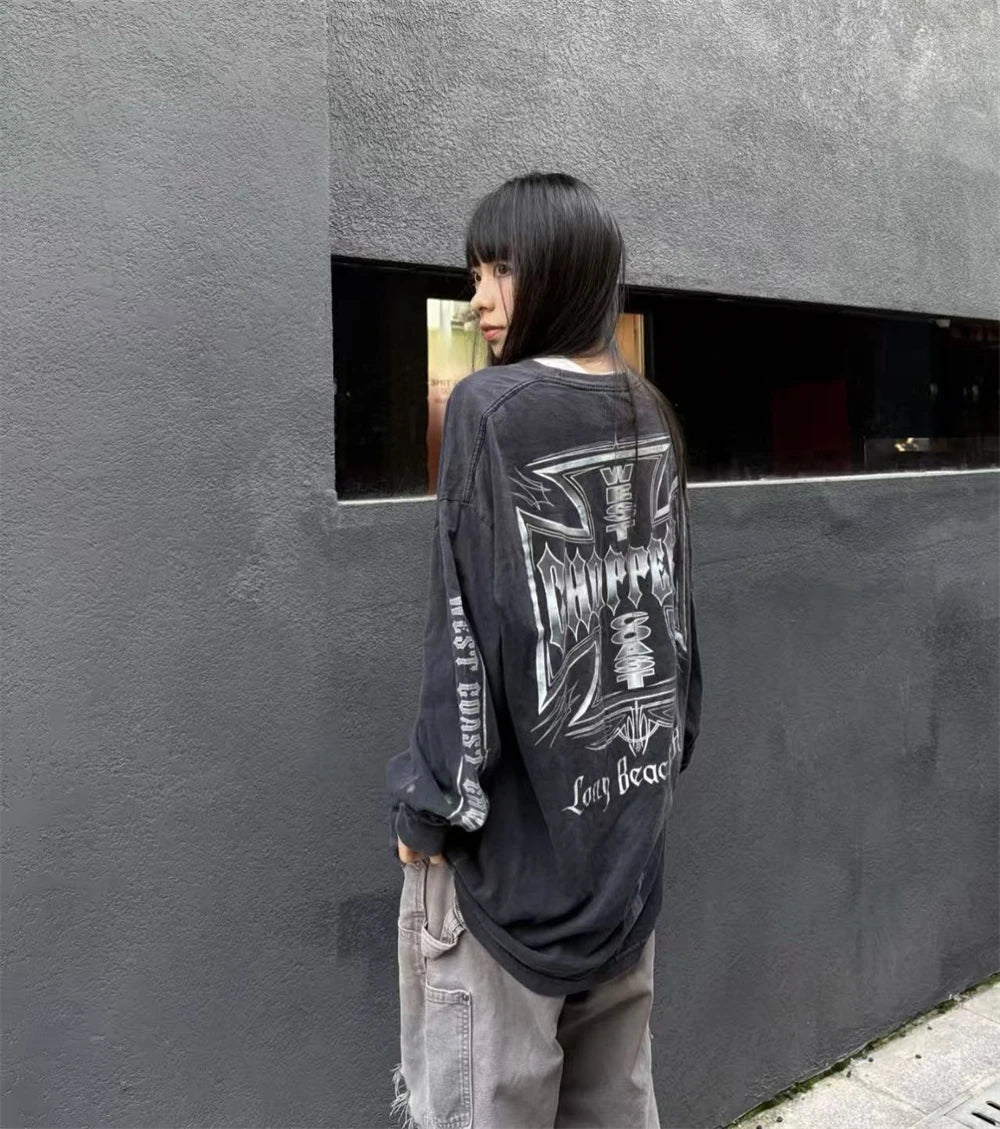 Vintage West Coast Choppers 25SS Rare Edition Long Sleeves T Shirt Men Women Iron Cross Tee Tops T-Shirts