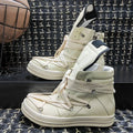 Owees Design High Top Sneakers Platform Corss Tied Men's Casual Boot Shoes Women Sneakers Designer  Flats Ankle Botas Size