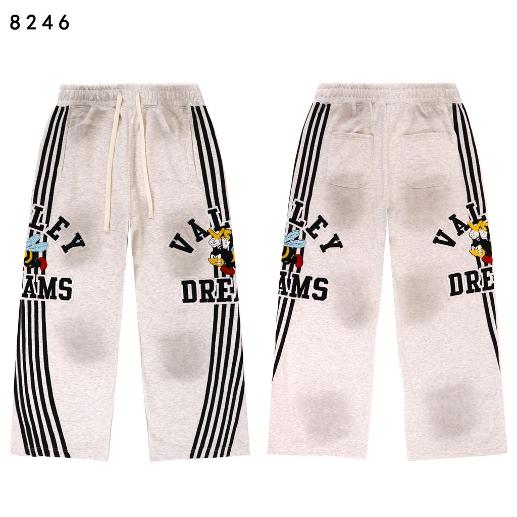 25ss High Quality Vale Washed Distressed  Hoodies Sweatpants Clothes Men Women Winter Autumn Casual Loose VALLEY  Pants