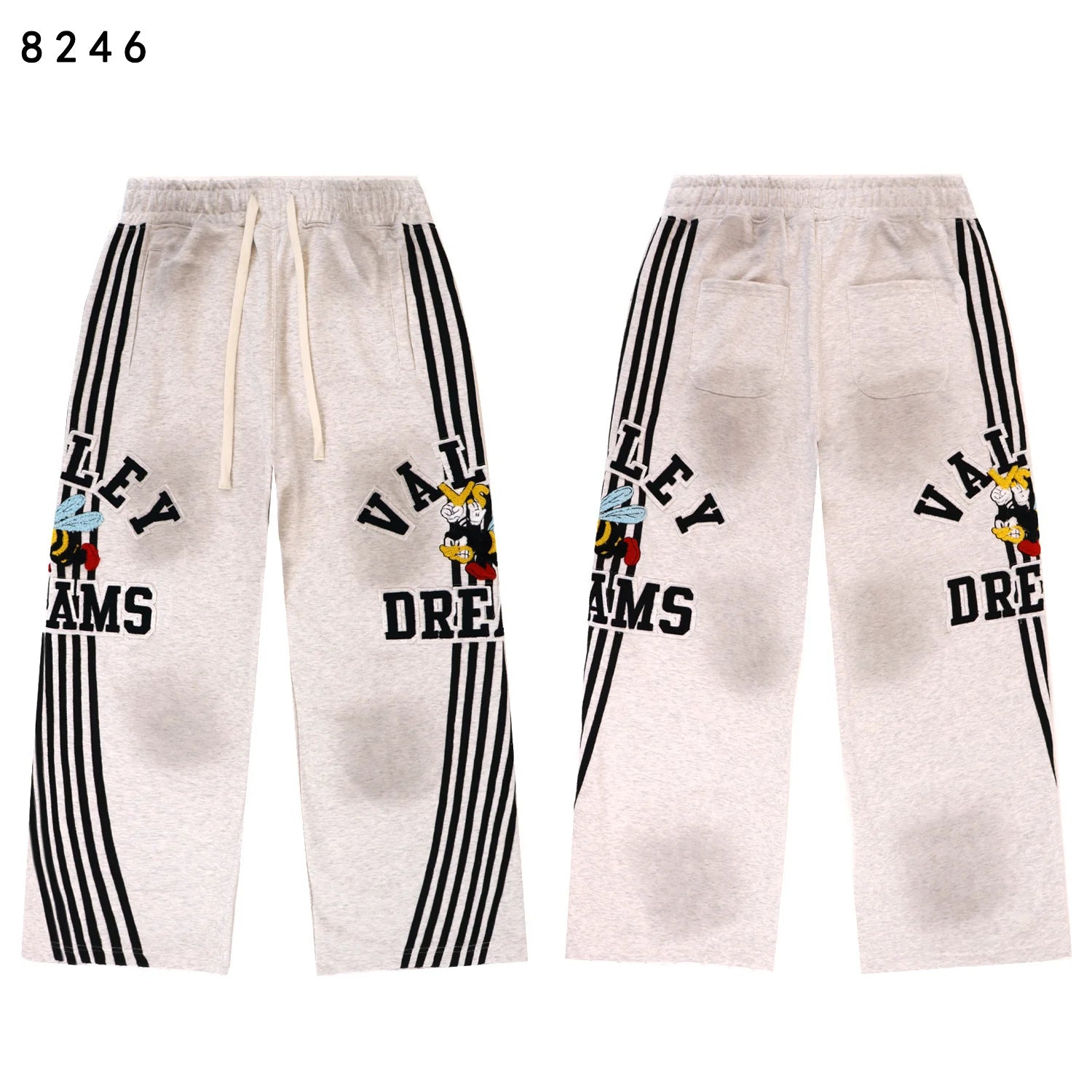 25ss High Quality Vale Washed Distressed  Hoodies Sweatpants Clothes Men Women Winter Autumn Casual Loose VALLEY  Pants