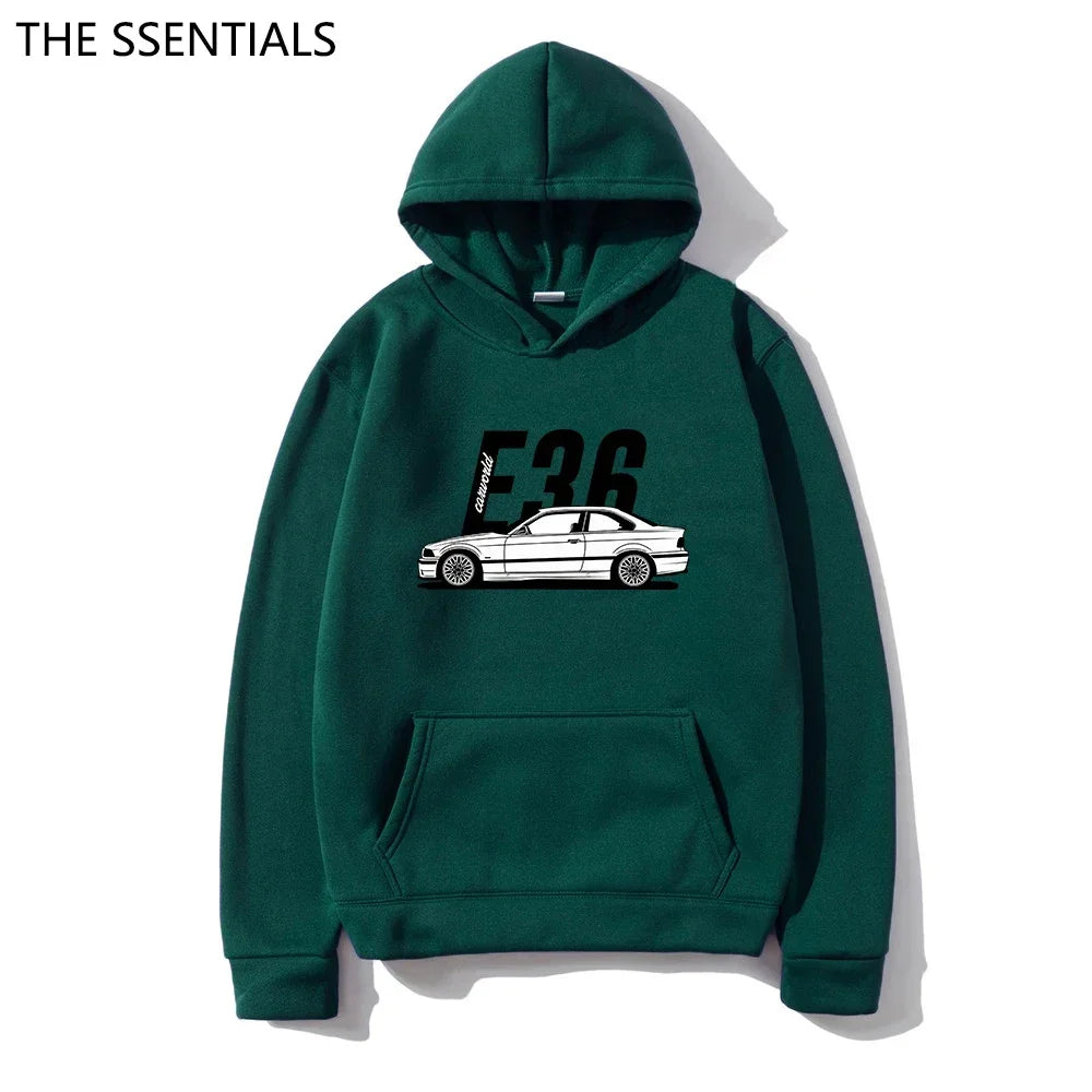 Classic E30 E46 E92 F80 M3 E36 Hoodies Fashion Men Graphic Initial D Hoodie Unisex Hip Hop Pullover Sweatshirt Car Graphic Hoody