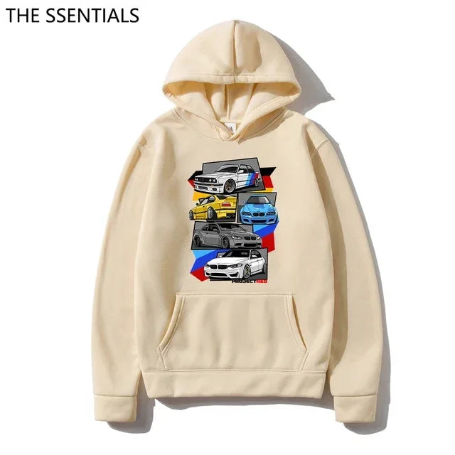 Classic E30 E46 E92 F80 M3 E36 Hoodies Fashion Men Graphic Initial D Hoodie Unisex Hip Hop Pullover Sweatshirt Car Graphic Hoody