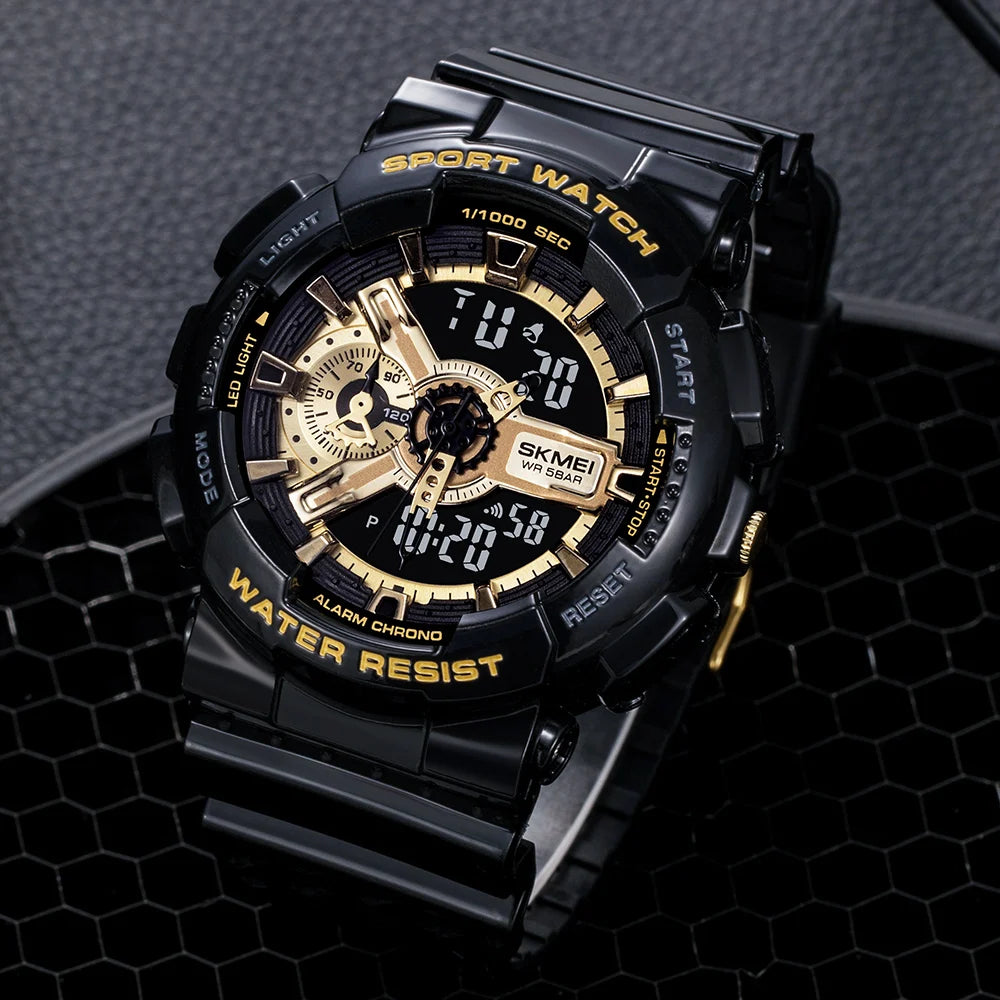 SKMEI 1688 Quartz Watch LED Light Digital Electronic Watches Men Women Business Waterproof Alarm Clock Wristwatch Horloges
