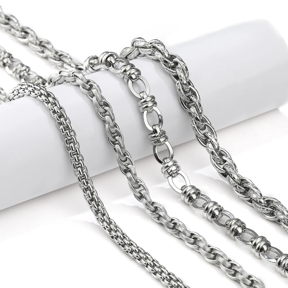 1 Meter Stainless Steel 304 Chunky Knot Big Chains DIY Jewelry Making Accessories Hip Hop Necklaces Findings Bracelets Supplies