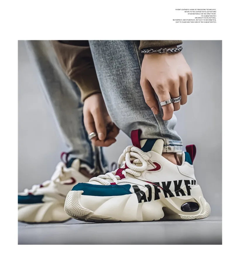 Sneakers for Men Fashion Versatile Men Comfortable Casual Shoes Thick-soled Height-increasing Men Shoes Tênis Zapatillas Deporte