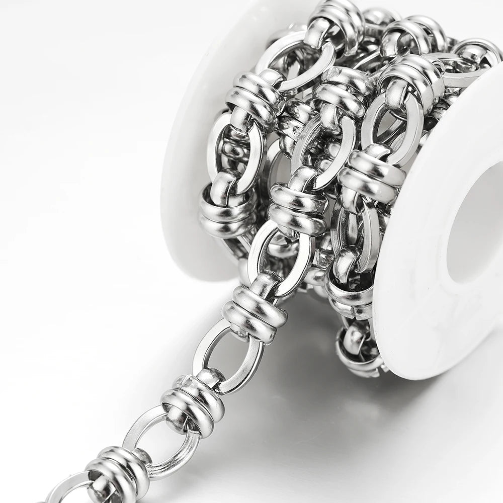 1 Meter Stainless Steel Handmade Punk Chains DIY Hip Hop Women Men Necklaces Findings Bracelets Jewelry Making Accessories