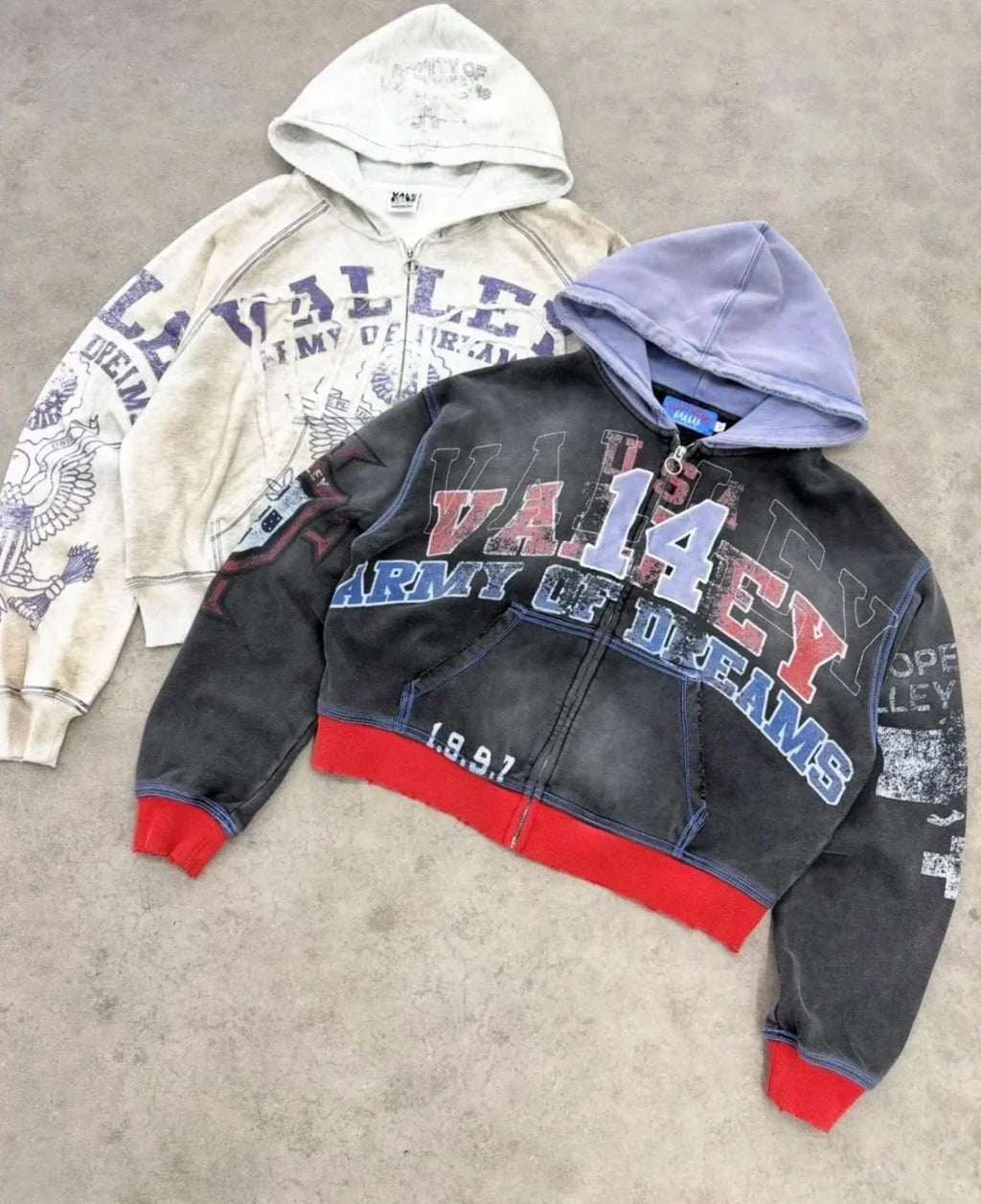 25ss High Quality Vale Washed Distressed  Hoodies Sweatpants Clothes Men Women Winter Autumn Casual Loose VALLEY  Pants