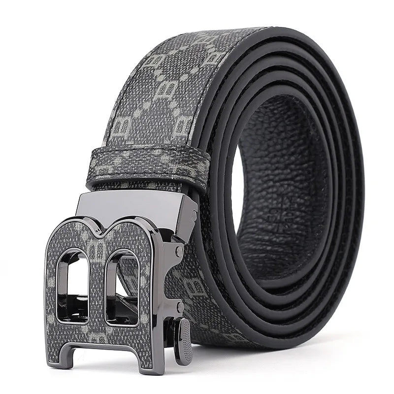 2025 Wide 34mm Business Men's Belt Luxury Brand Alloy Metal Buckle Designer Canvas Leather Belts men Waist Strap Belts for Jeans