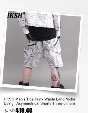 HKSH Spring Autumn New Men's RO Style Shark Hat Chic 4 Eyes Zipper Hooded Fashion Coat Dark Punk Hoodies Tide Sweatshirt HK0967
