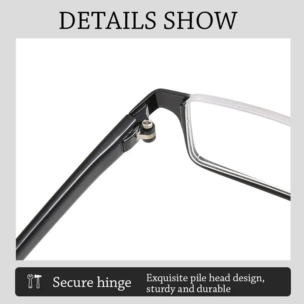 Classic Blue Ray Blocking Anti-Blue Light Glasses Eye Protection Metal Computer Goggles Ultralight Square Eyeglasses Men Women