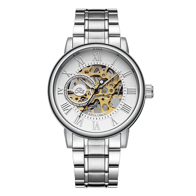Watches, fully automatic mechanical watches, foreign trade watches for men, men's through-the-bottom hollow mechanical watches