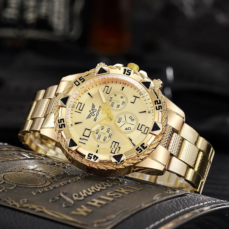 Mens Reloj Luxury Brand Watches For Mens Fashion High Quality Luxury Simple WristWatch Business Full Steel Sports Male Clock