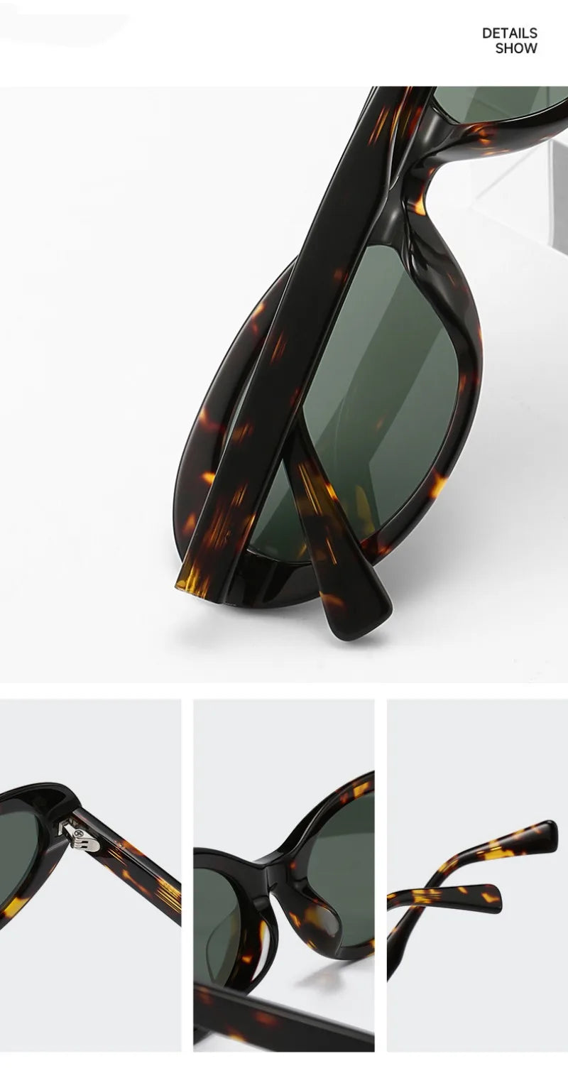 2026 Acetate Black Sunglasses Women Cat Eye Glasses Woman Oval UV400 Eyeglasses Men Most Popular Travel Outdooor Eyewear 147mm