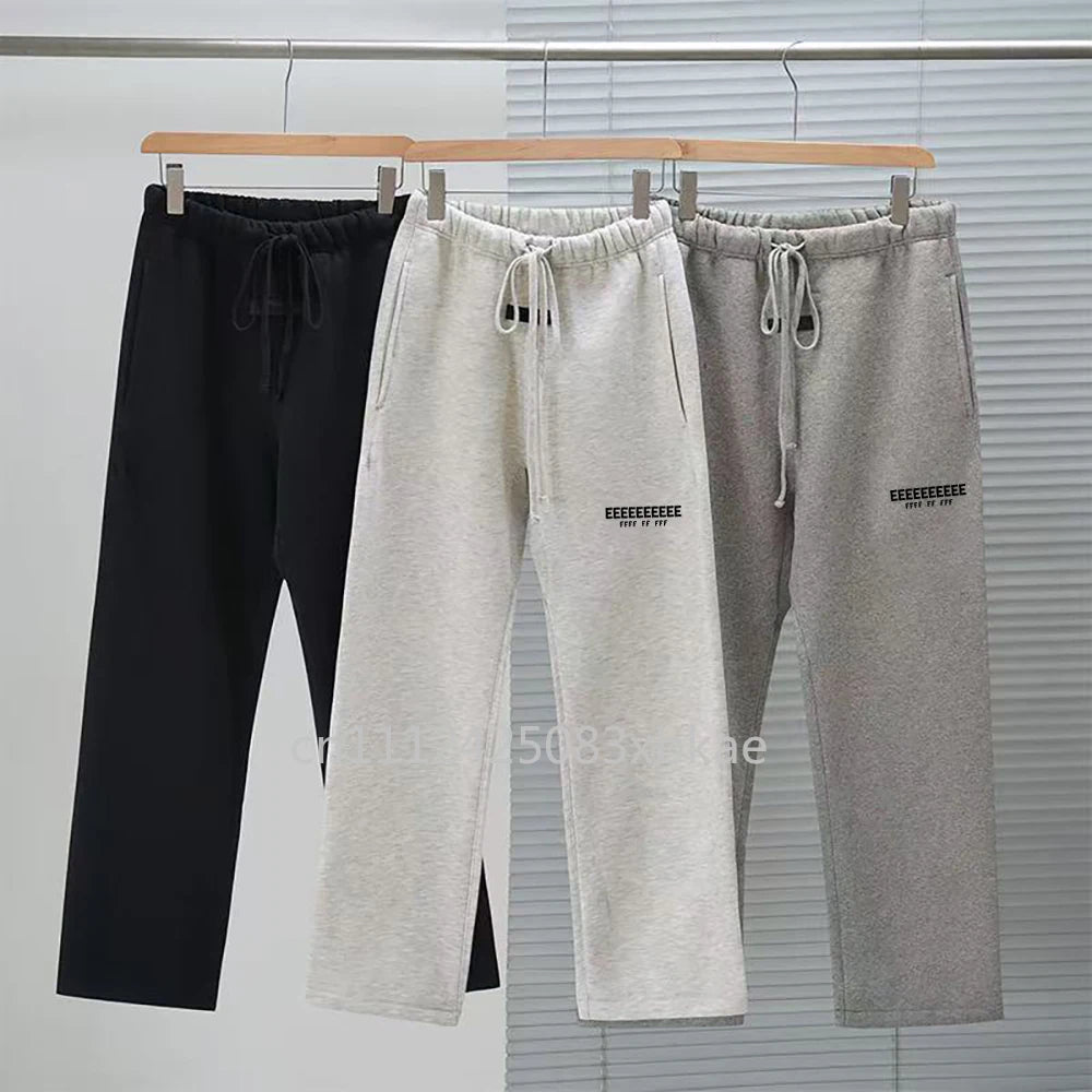 22SS Men's Pants Classic Design Men's Flocking Letter Logo Sweatpants Designer Brand Couple Loose Cotton Pants