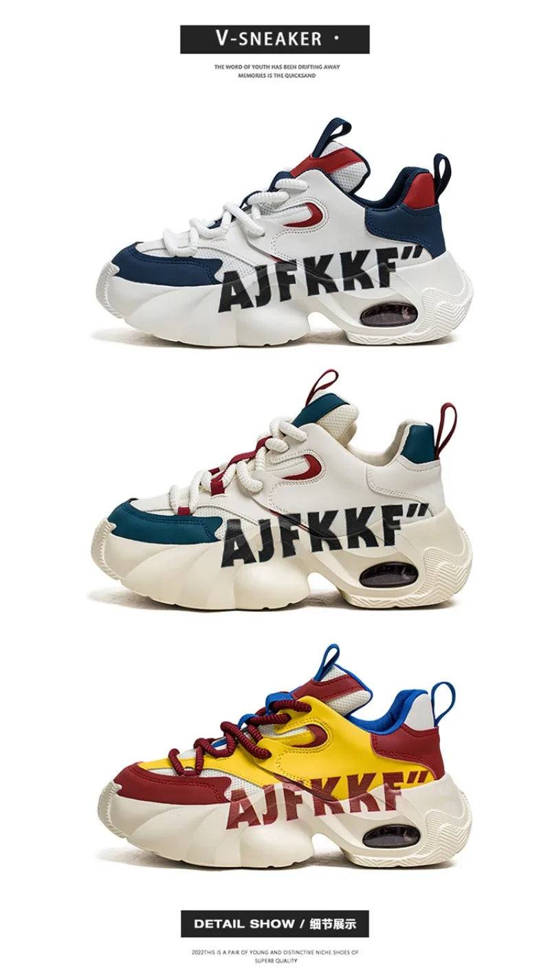 Sneakers for Men Fashion Versatile Men Comfortable Casual Shoes Thick-soled Height-increasing Men Shoes Tênis Zapatillas Deporte