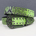 Snake pattern rivet skull Women's Belt Large size  Men Belt Punk Hip Hop Rock Style Subculture Y2K  Belt for Men and Women