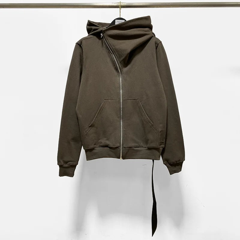 Owen Seak Men Hoodies Sweatshirts Gothic Men's Clothing Oversized Autumn High Street Hip Hop Women Black Zip Jacket
