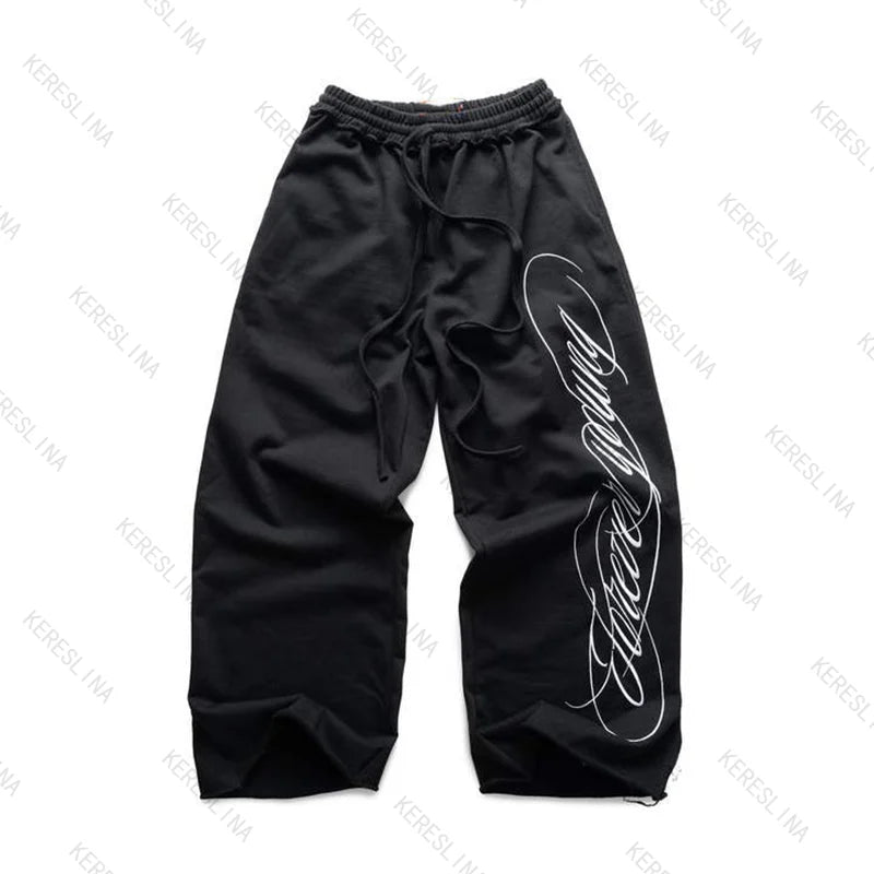 Street wear trendy hip-hop rock style comfortable and versatile casual pants American fashion high street oversized casual pants