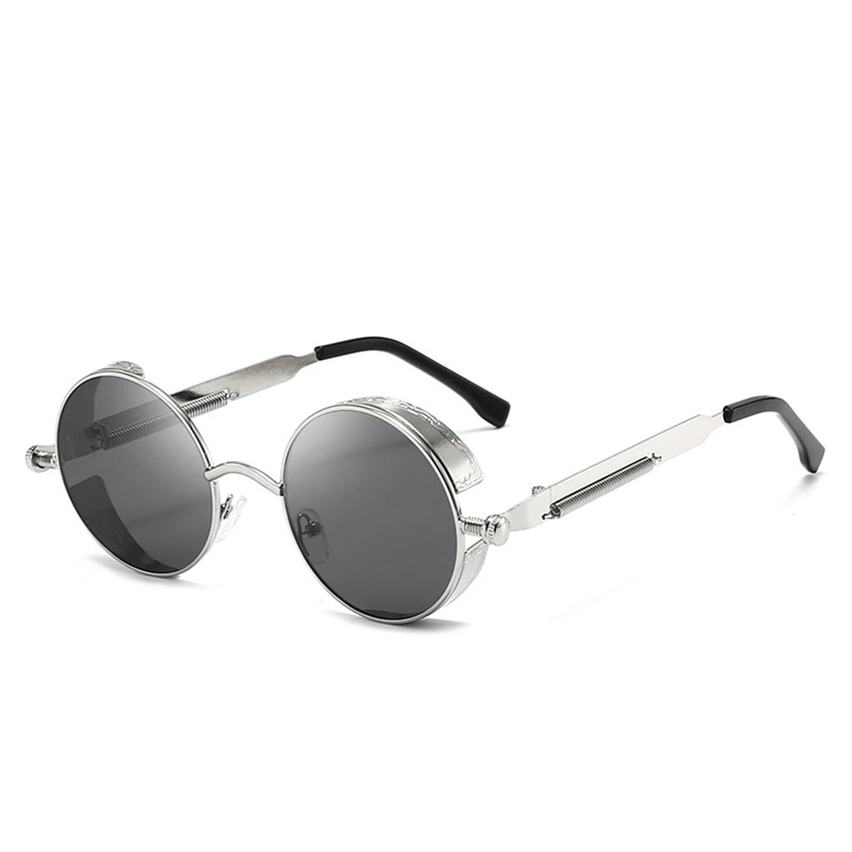 Retro Punk Sunglasses Round Anti Reflective Sun Glasses Men and Women Driving UV Protection Glasses UV400 Eyewear