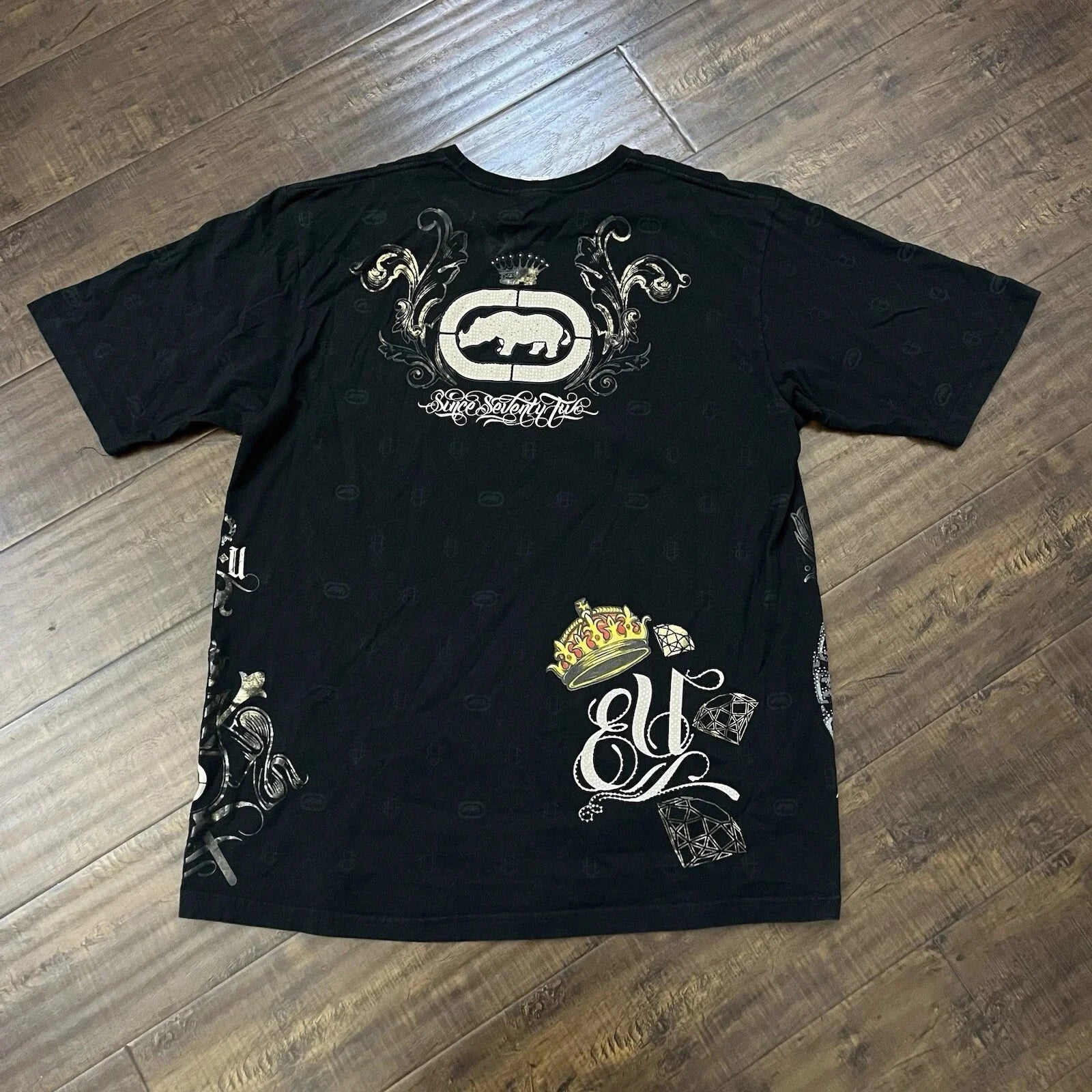 Rebel Y2K Vintage Tee Ecko Rhino Graphic Print Oversized Streetwear Shirt for Men & Women Unisex Cotton Couple Top with Attitude