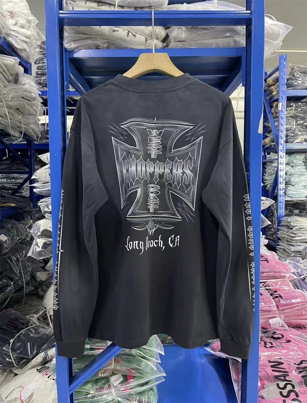 Vintage West Coast Choppers 25SS Rare Edition Long Sleeves T Shirt Men Women Iron Cross Tee Tops T-Shirts
