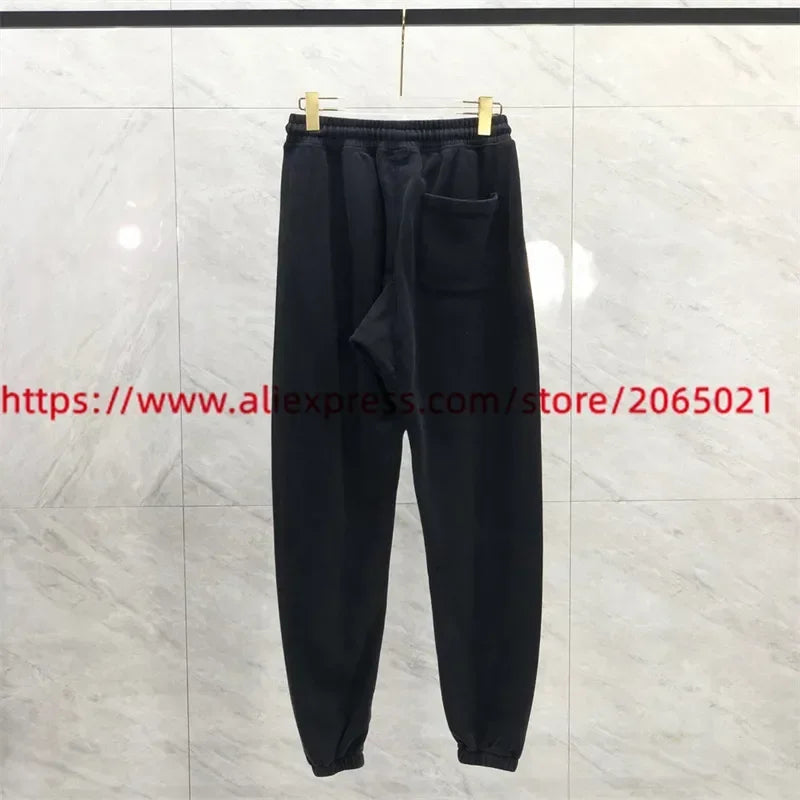 Sanskrit Printing Apricot Saint Sweatpants Men Women Jogger Drawstring Pants
