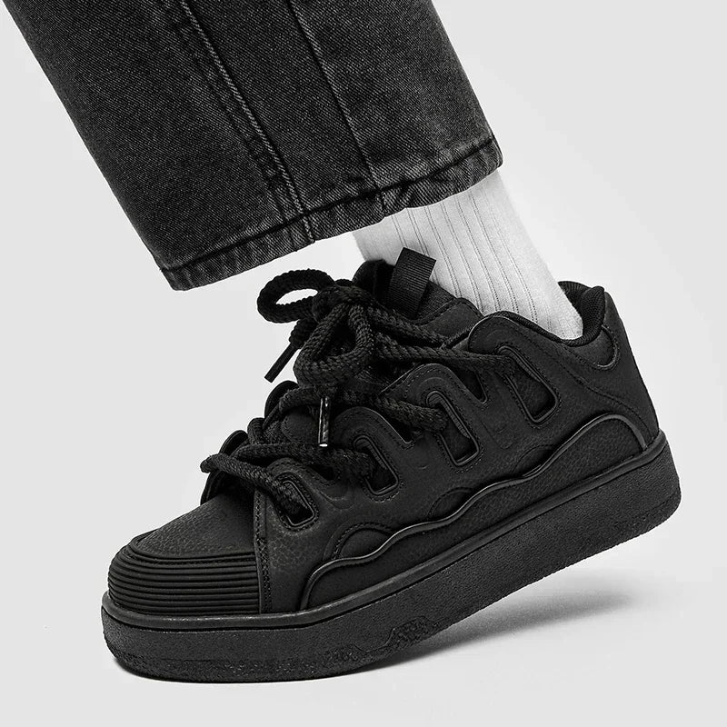 Trendy men's shoes, outdoor sports new thick-soled breathable casual shoes, non-slip and comfortable running shoes, tennis shoes