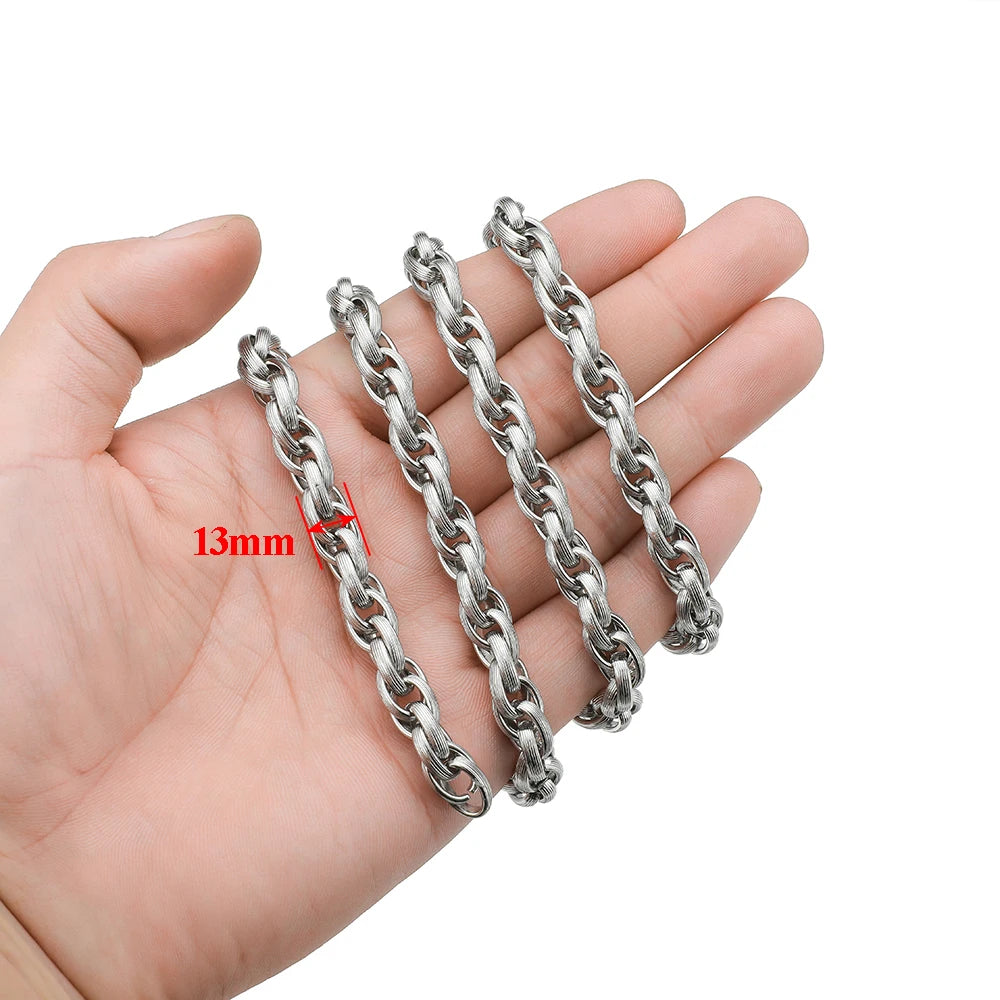 1 Meter Stainless Steel 304 Chunky Knot Big Chains DIY Jewelry Making Accessories Hip Hop Necklaces Findings Bracelets Supplies