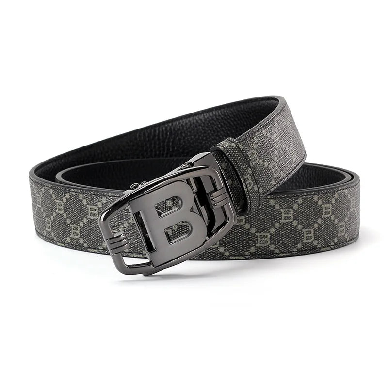 2025 Wide 34mm Business Men's Belt Luxury Brand Alloy Metal Buckle Designer Canvas Leather Belts men Waist Strap Belts for Jeans