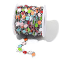 Wholesale 1M Stainless Steel Enamel Cake Chain Colorful Gold Handmade Chains for Women Bracelet Necklaces Jewelry Making Crafts